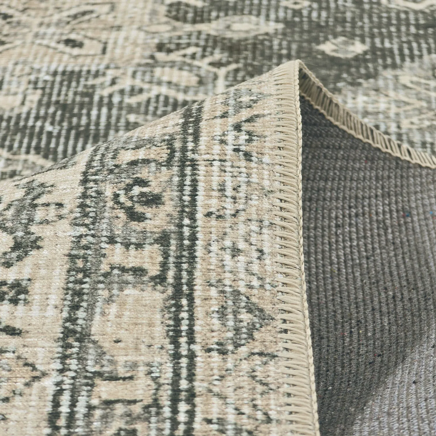 Flachgewebter Teppich - Zuleina (grün)