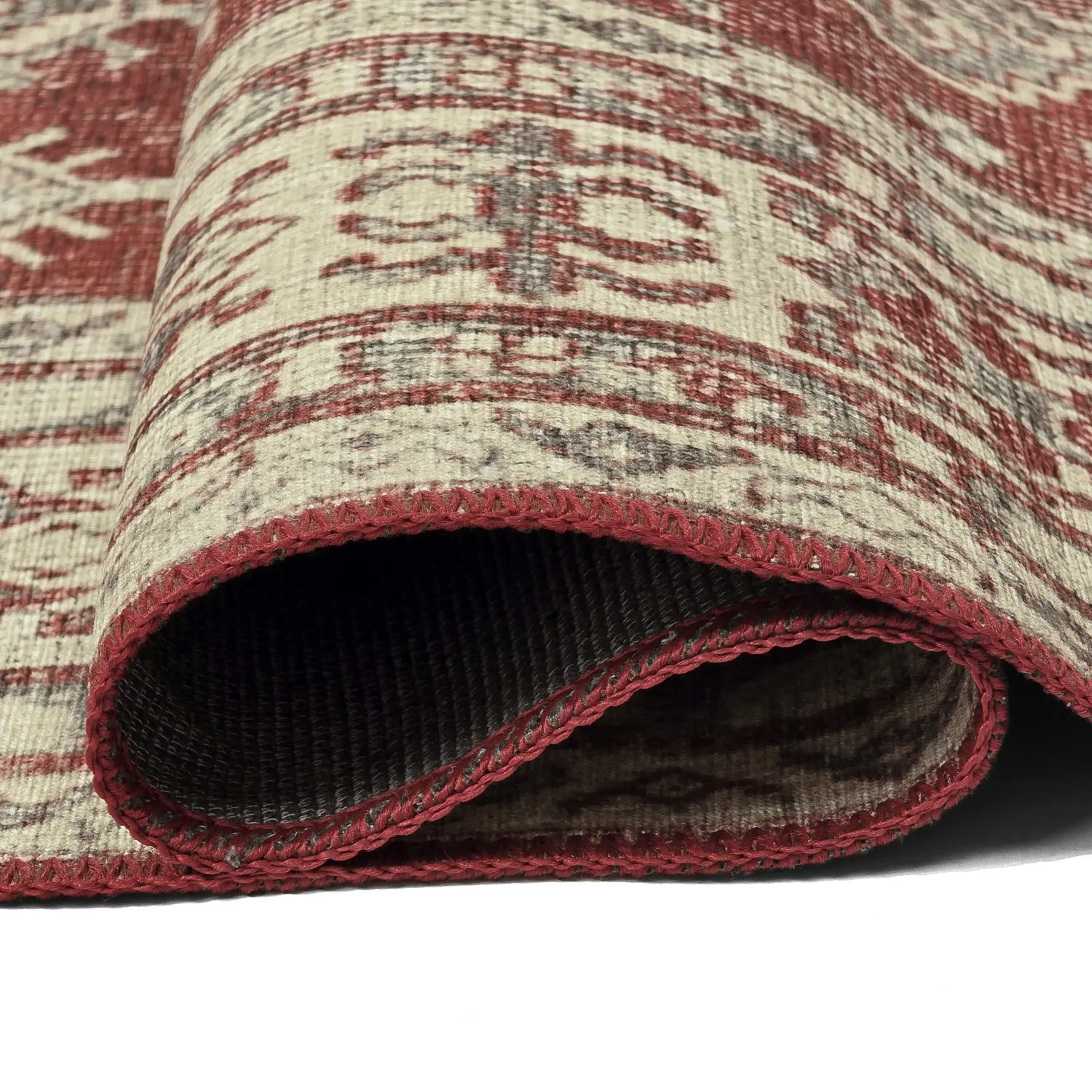 Flachgewebter Teppich - Zuleina (rot)