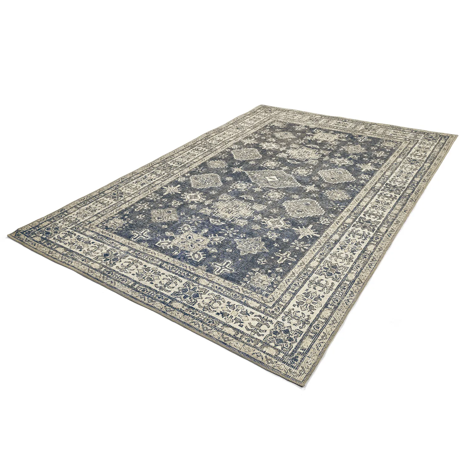 Flachgewebter Teppich - Zuleina (dunkelgrau)