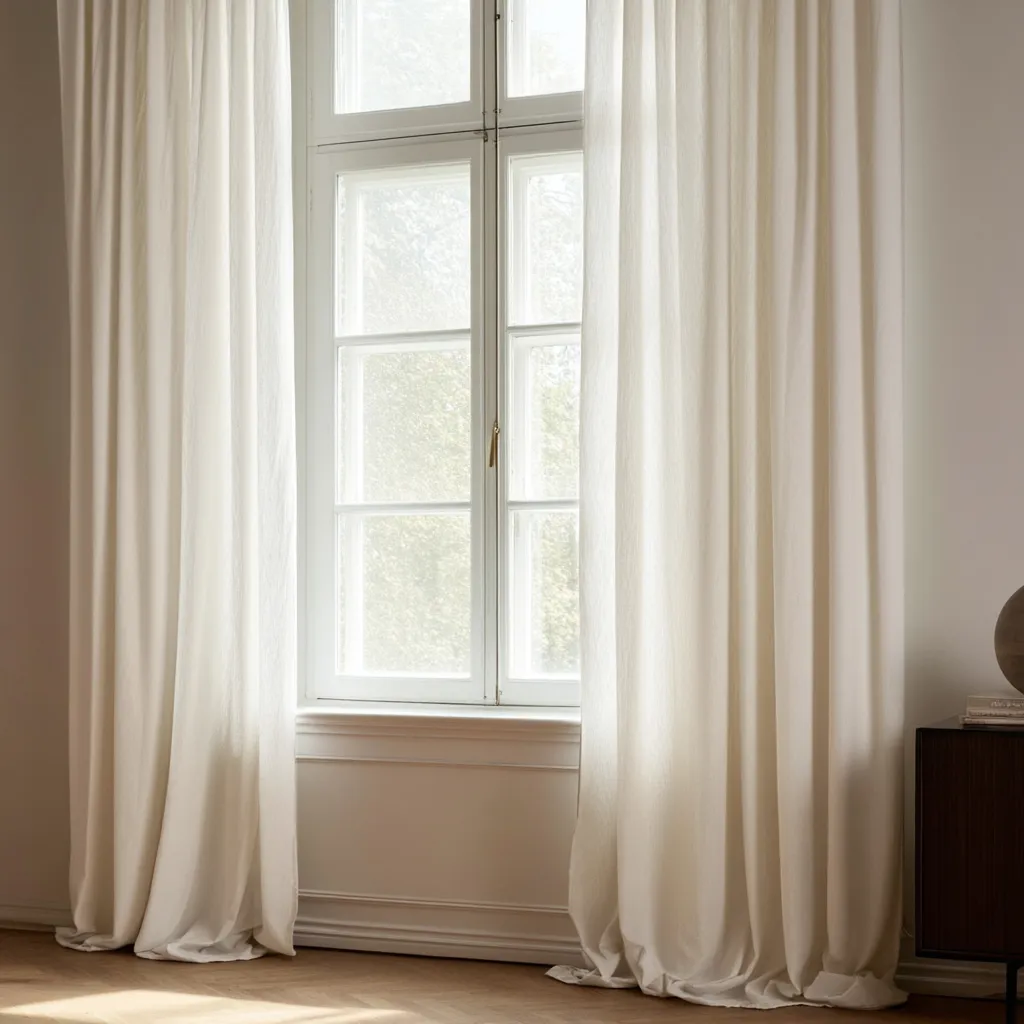 Vorhänge - Gardine in Leinenoptik Andrada (beige)