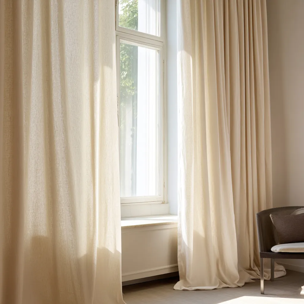 Vorhänge - Gardine in Leinenoptik Andrada (braun)