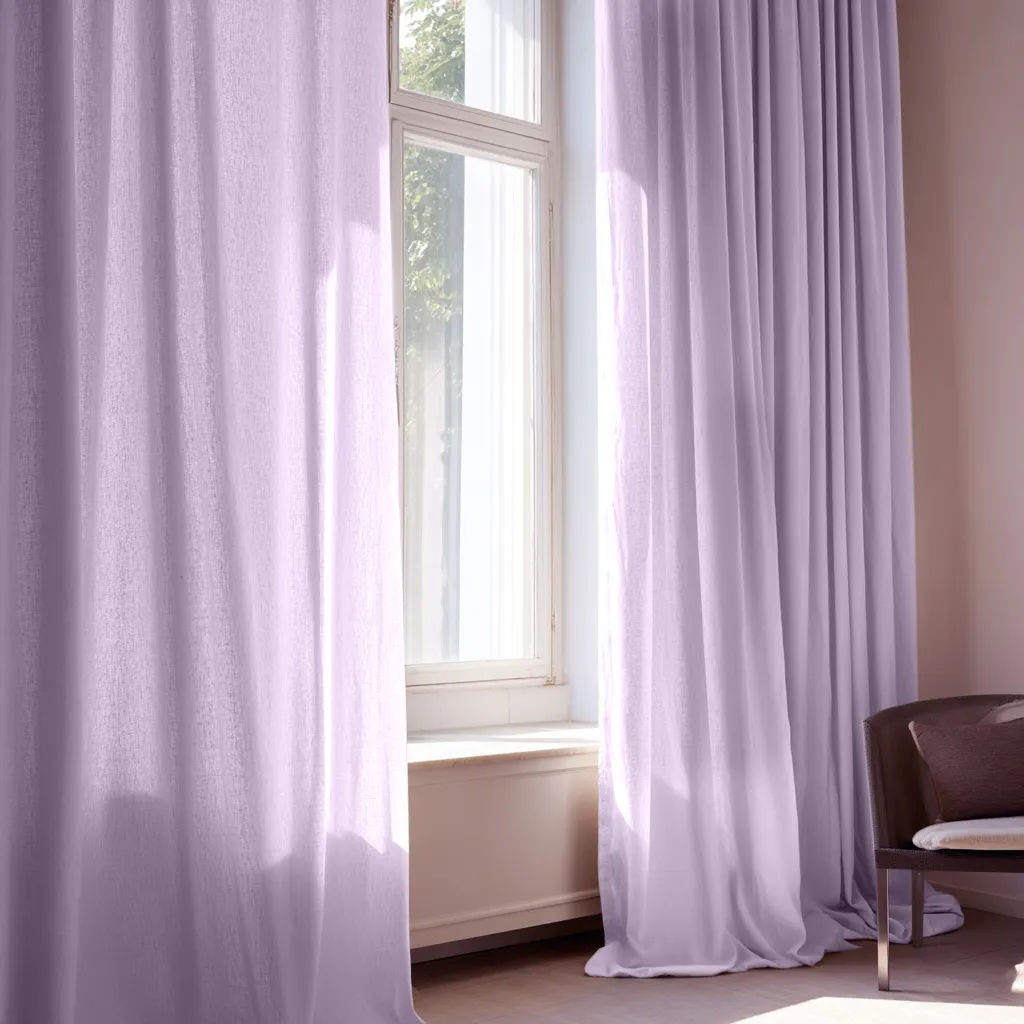 Vorhänge - Gardine in Leinenoptik Andrada (lila)