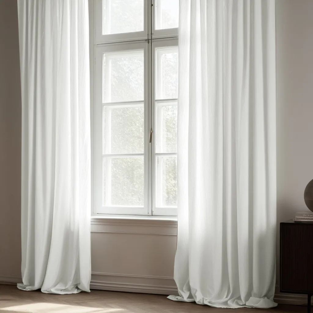 Vorhänge - Gardine in Leinenoptik Andrada (weiß)