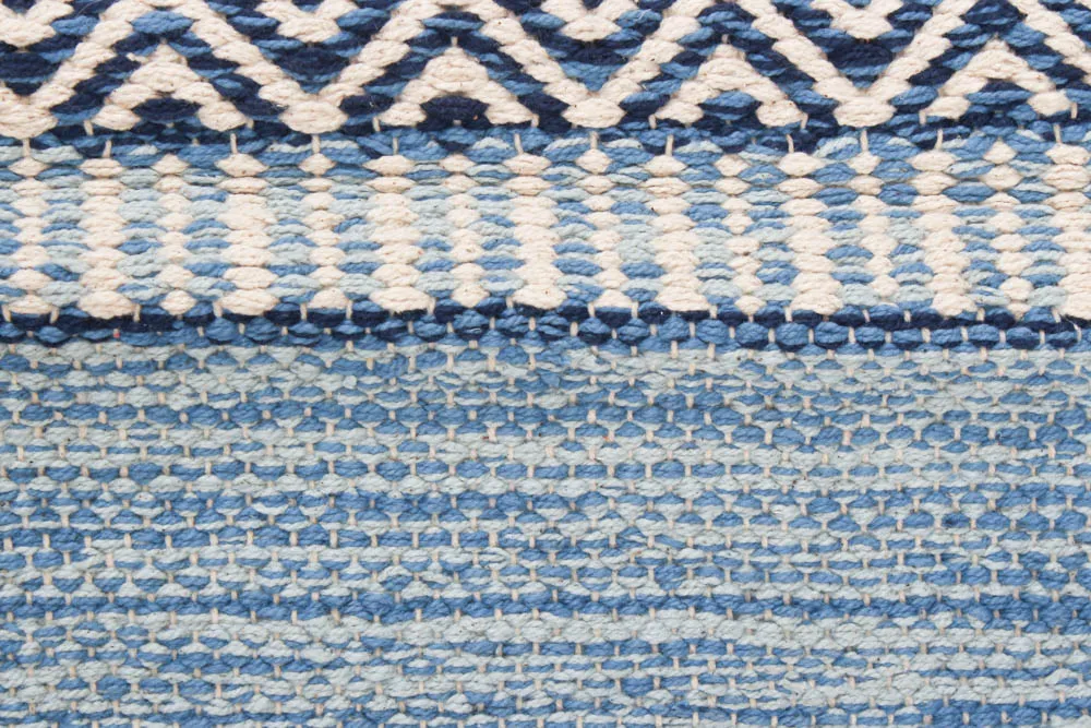 Flickenteppich von Strehög of Sweden - Havtorn (blau)