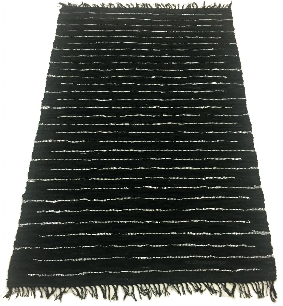 Flickenteppich - Nordal Design (schwarz, 100 % Leder)