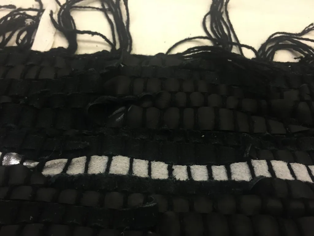 Flickenteppich - Nordal Design (schwarz, 100 % Leder)