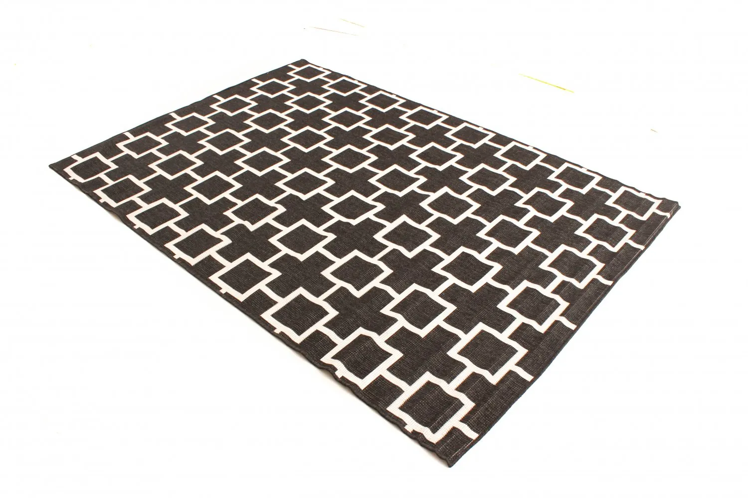 Teppich für innen und außen - Brussels Silver (schwarz)