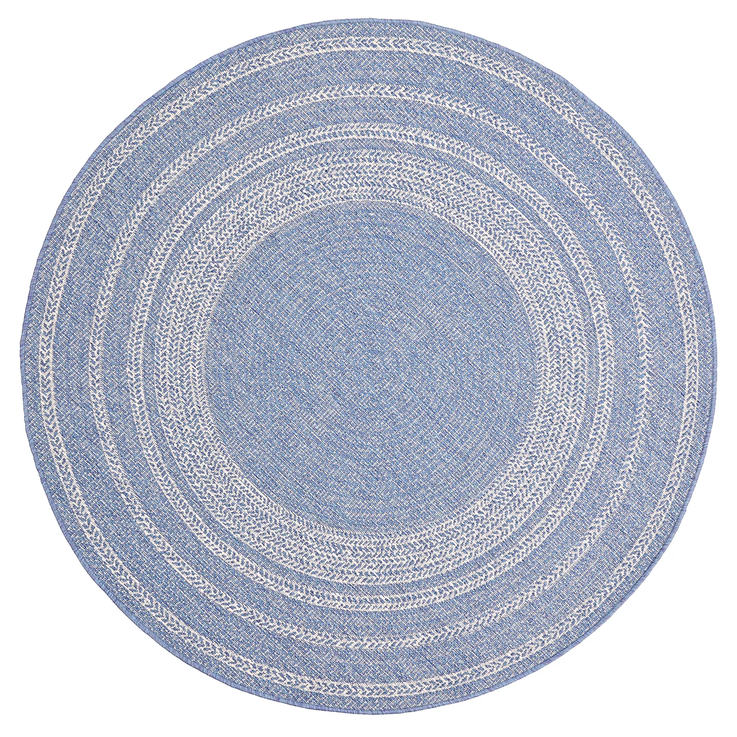 Rund Teppich - Indoor/Outdoor Angus (blau)