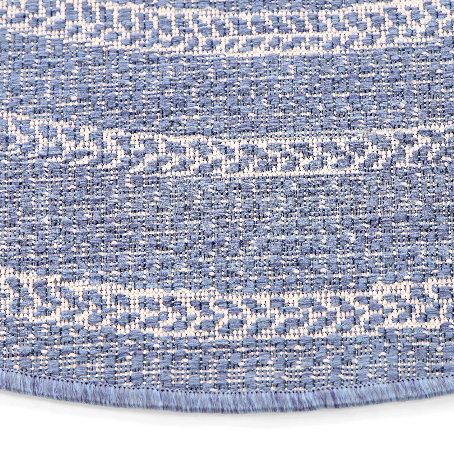Rund Teppich - Indoor/Outdoor Angus (blau)