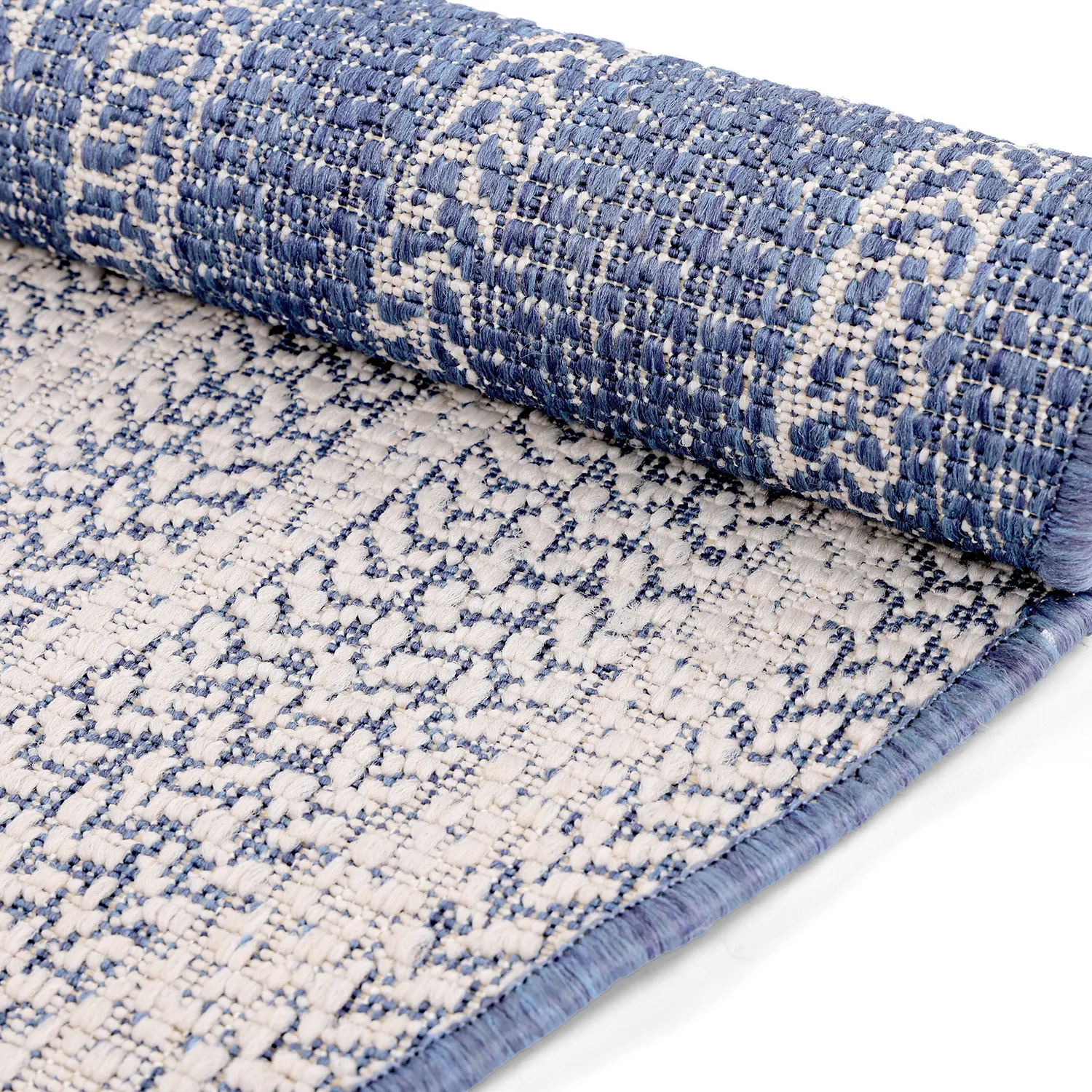 Rund Teppich - Indoor/Outdoor Angus (blau)
