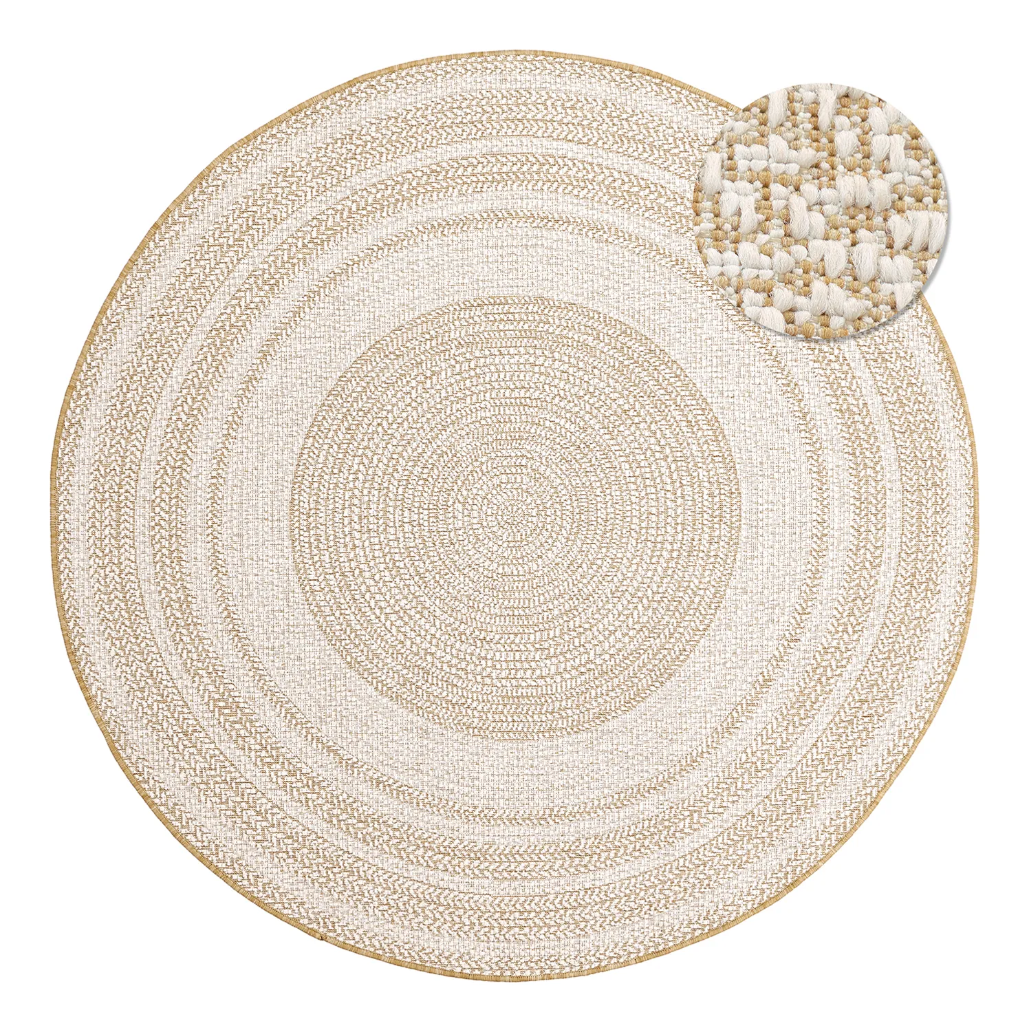 Rund Teppich - Indoor/Outdoor Angus (natur)