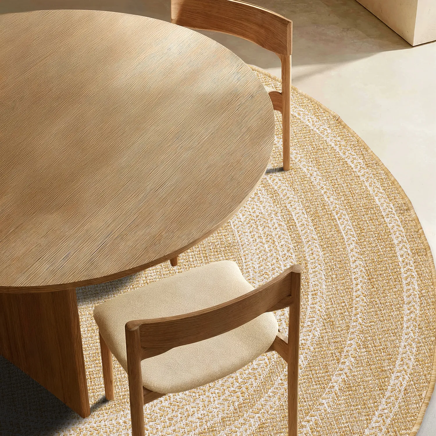 Rund Teppich - Indoor/Outdoor Angus (natur)