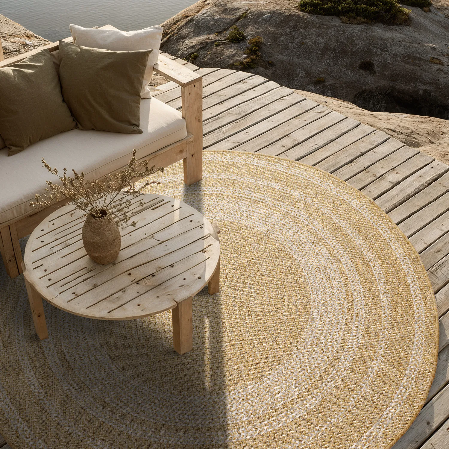 Rund Teppich - Indoor/Outdoor Angus (natur)