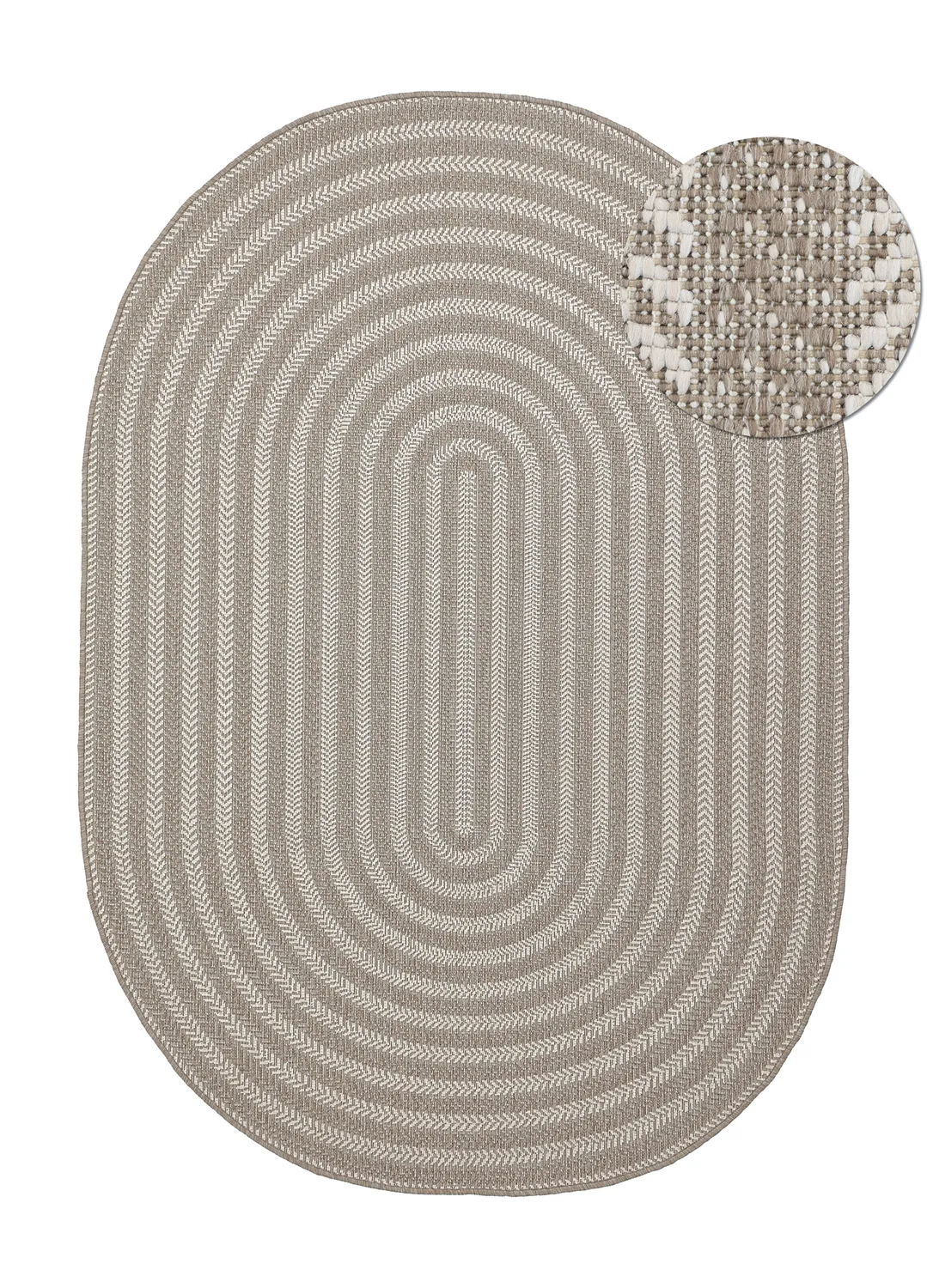 Ovaler Teppich - Indoor/outdoor Leander (beige)