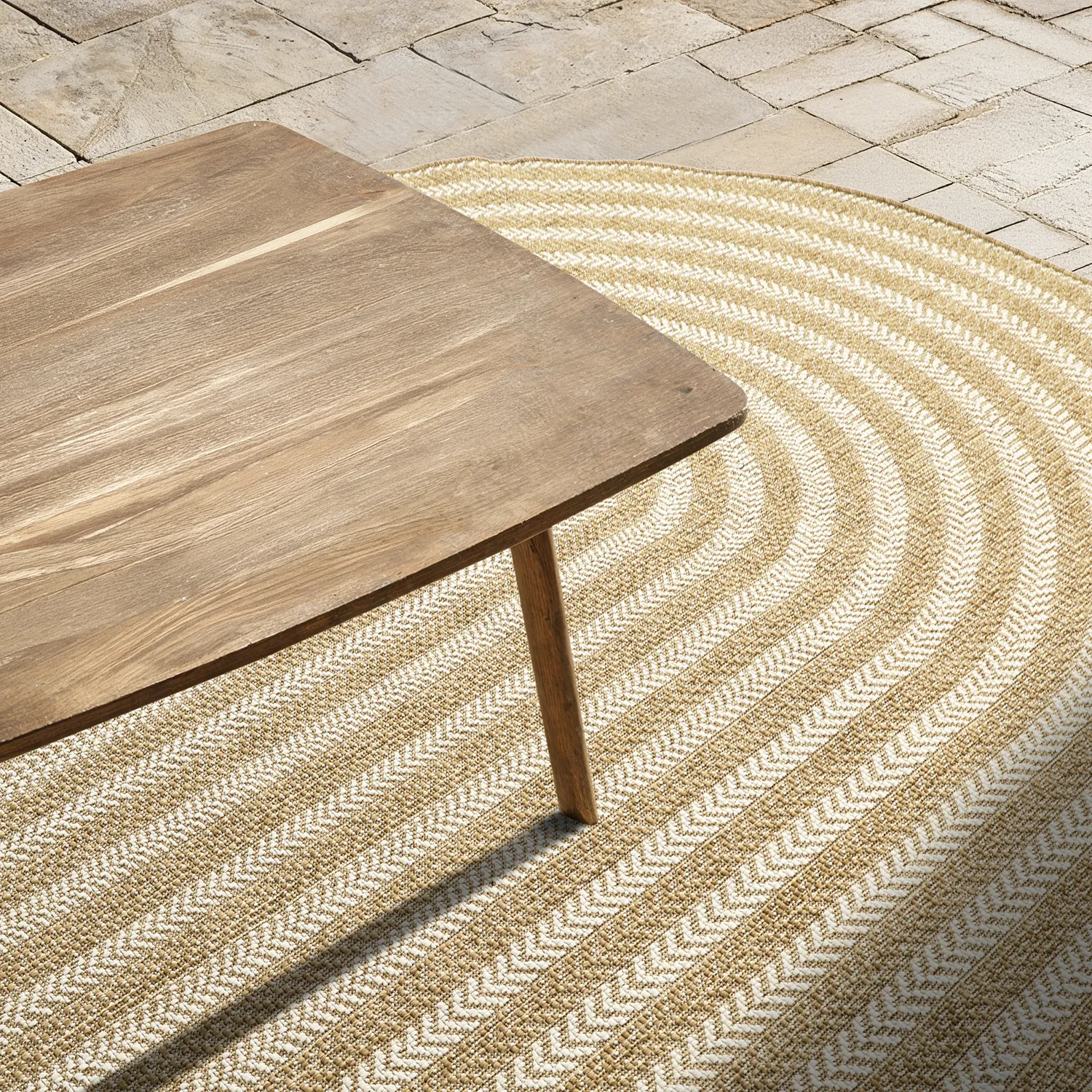 Ovaler Teppich - Indoor/outdoor Leander (natur)