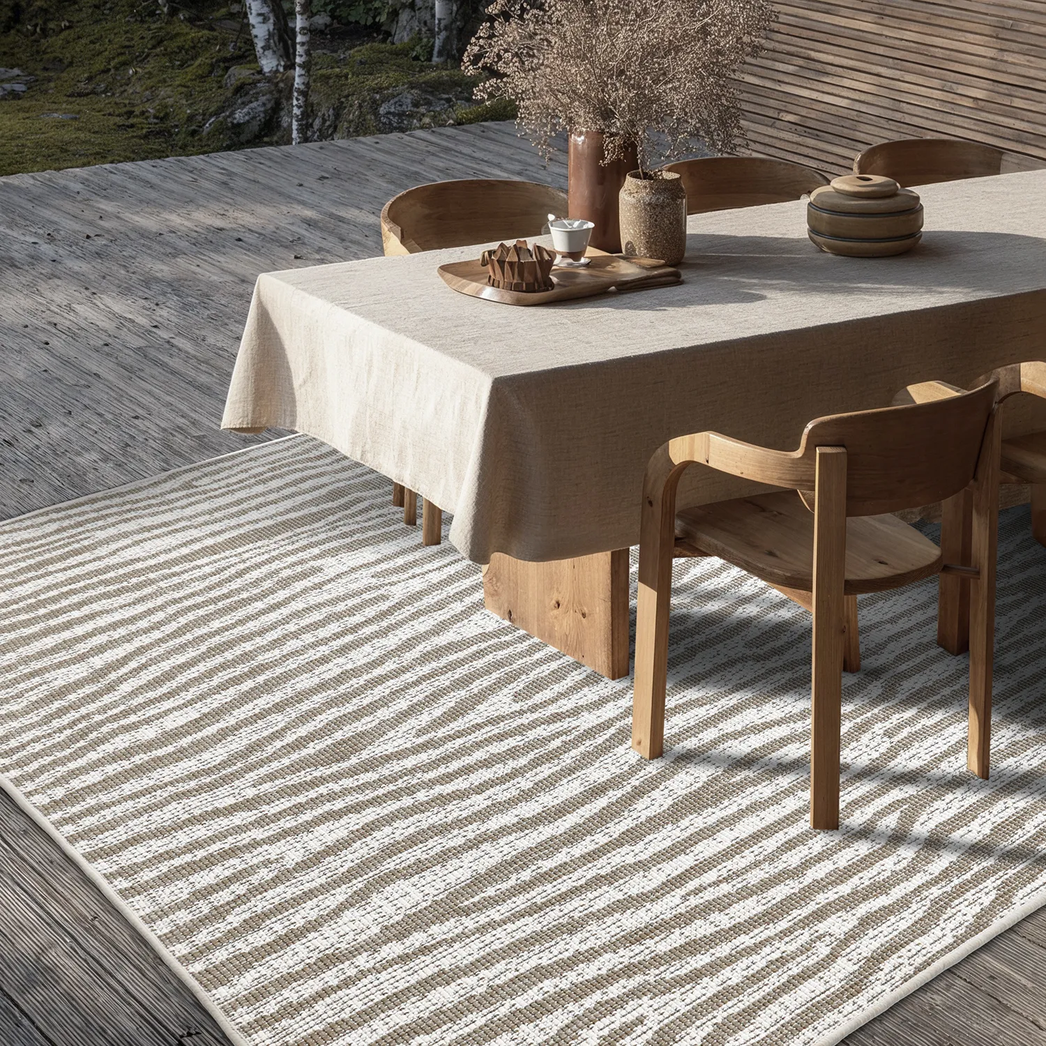 Teppich für innen und außen - utomhusmatta - Vaura (beige)