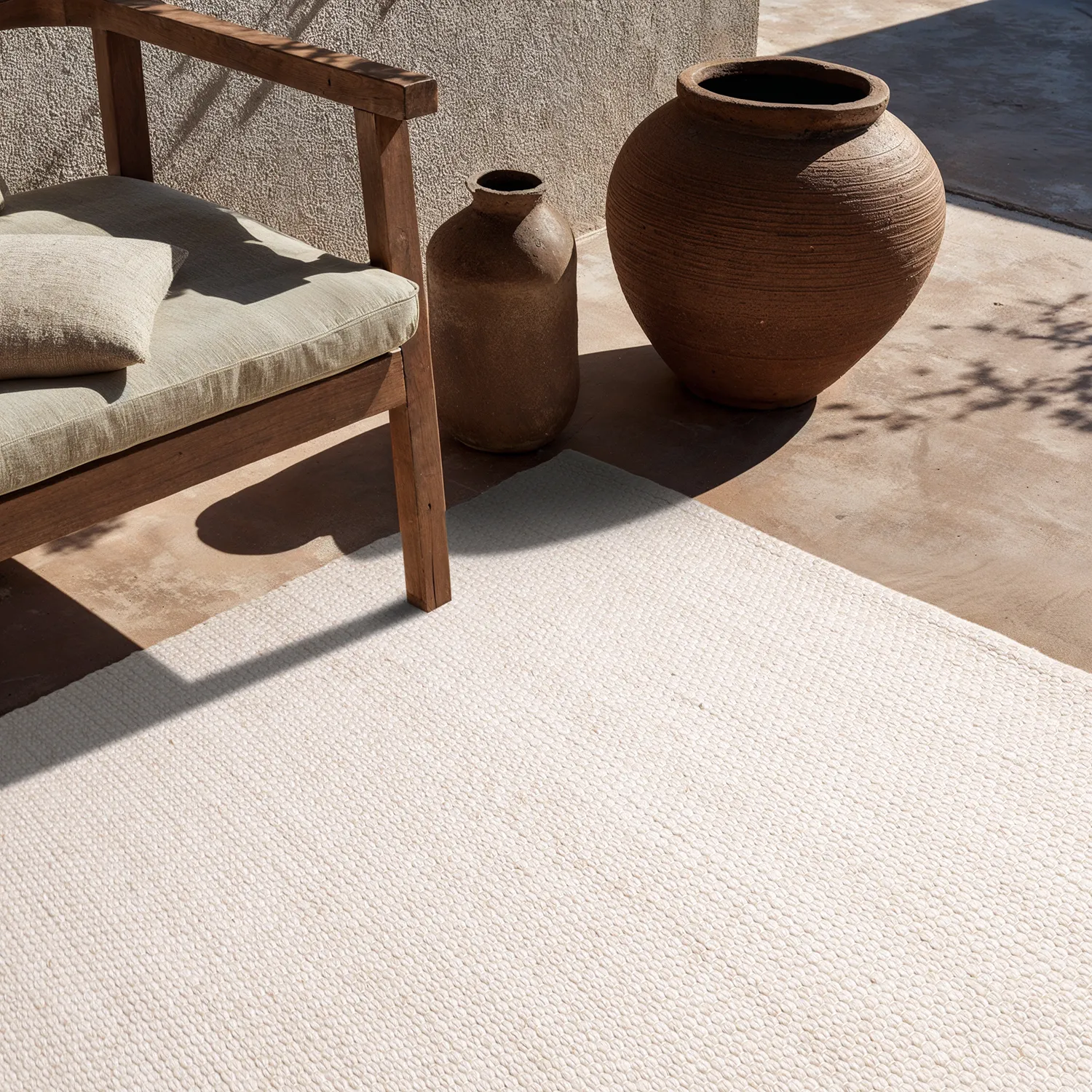 Teppich für innen und außen - Arco Wool Look (creme)