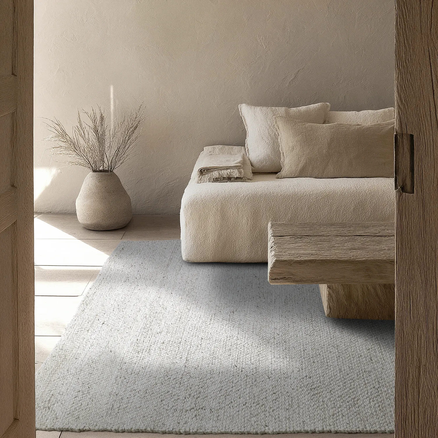 Teppich für innen und außen - Arco Wool Look (grau/beige)
