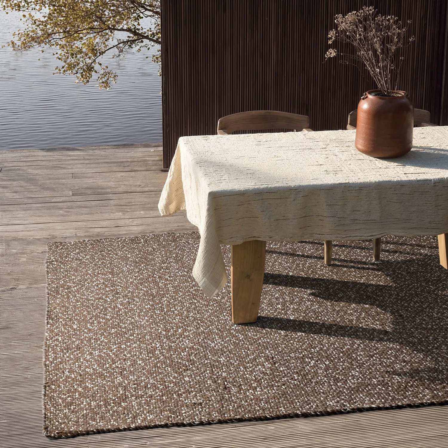 Teppich für innen und außen - Orta Wool Look (braun)