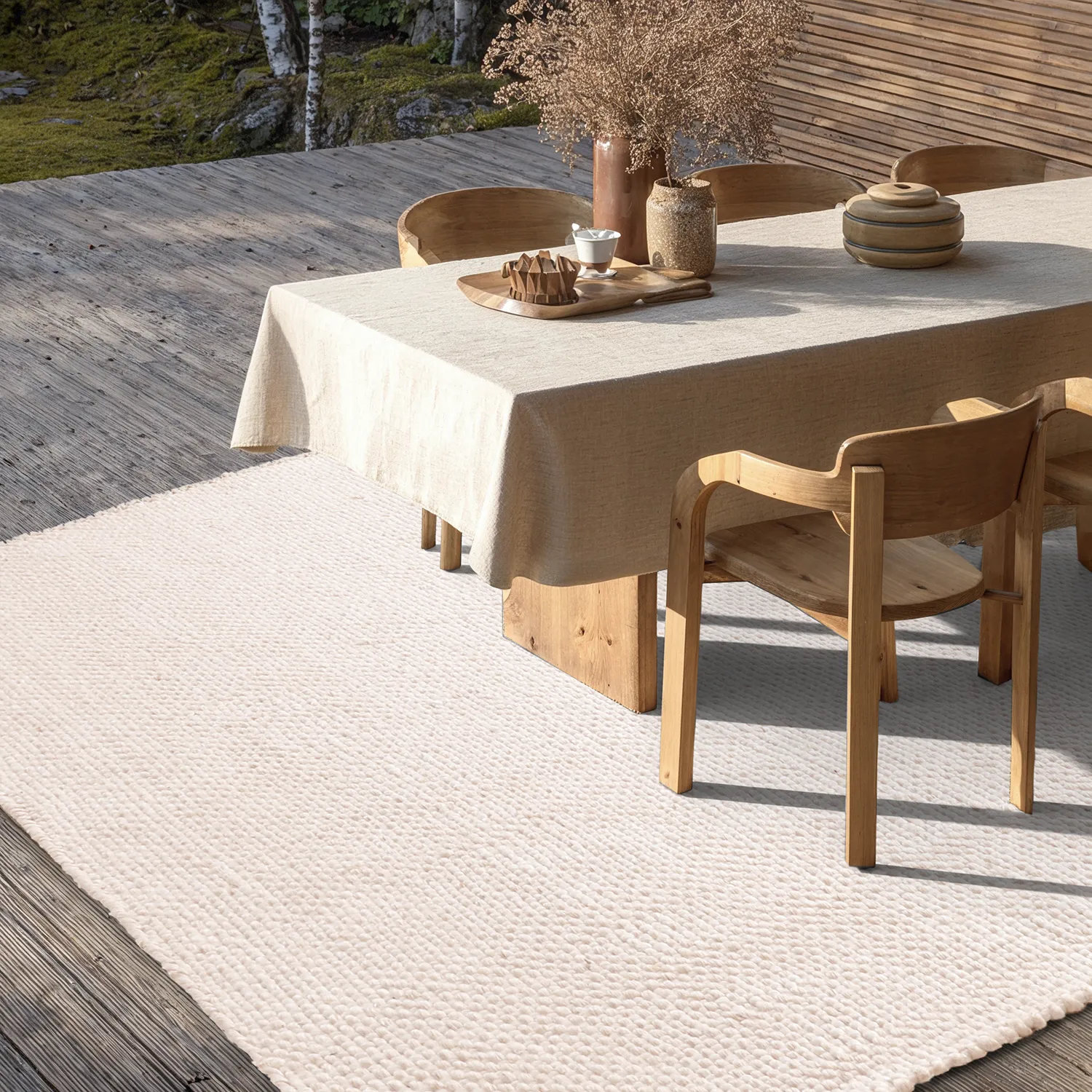 Teppich für innen und außen - Orta Wool Look (creme)