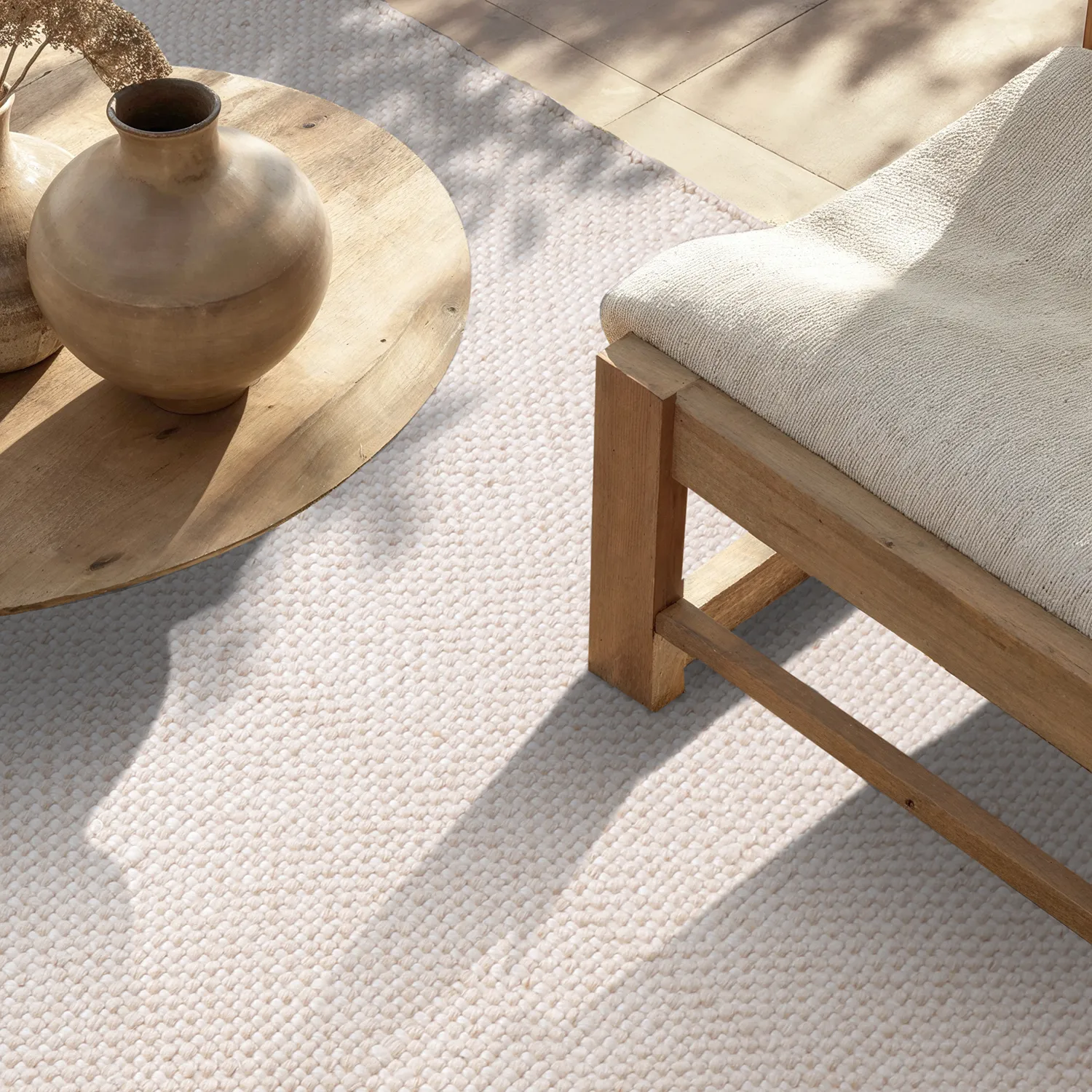 Teppich für innen und außen - Orta Wool Look (creme)