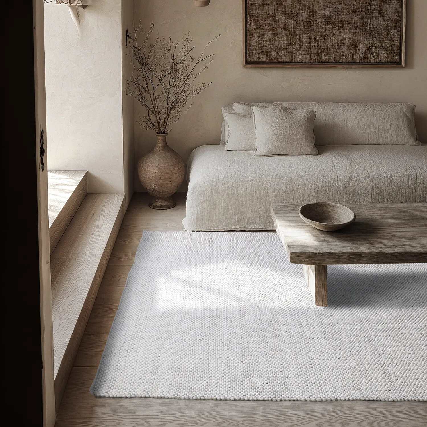 Teppich für innen und außen - Orta Wool Look (hellgrau)