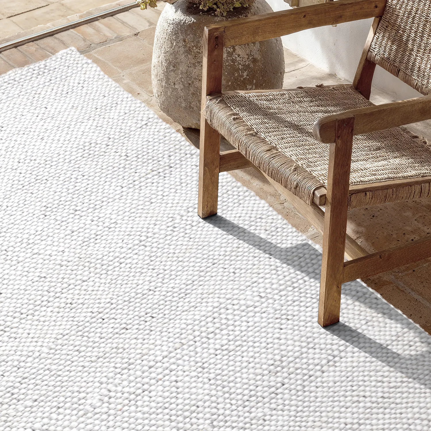 Teppich für innen und außen - Orta Wool Look (hellgrau)