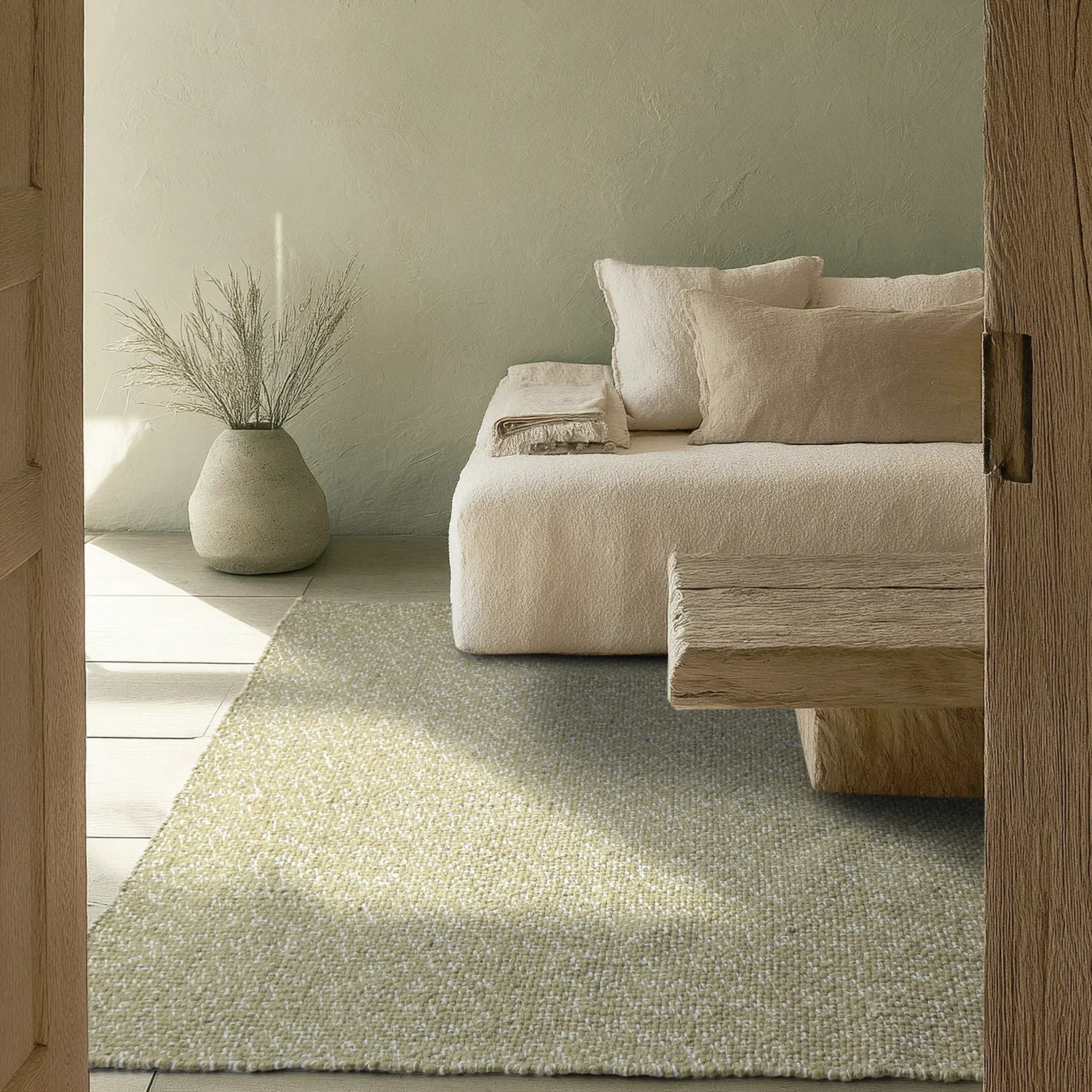 Teppich für innen und außen - Orta Wool Look (moosgrün)