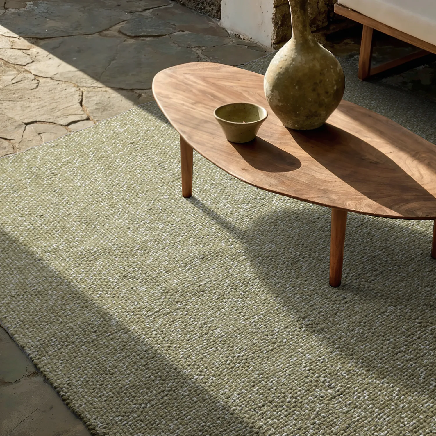 Teppich für innen und außen - Orta Wool Look (moosgrün)