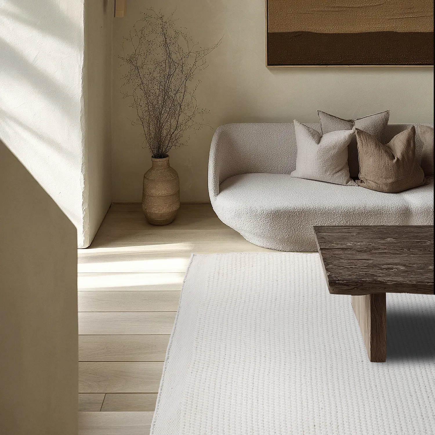 Teppich für innen und außen - Coastal Wool Look (creme)