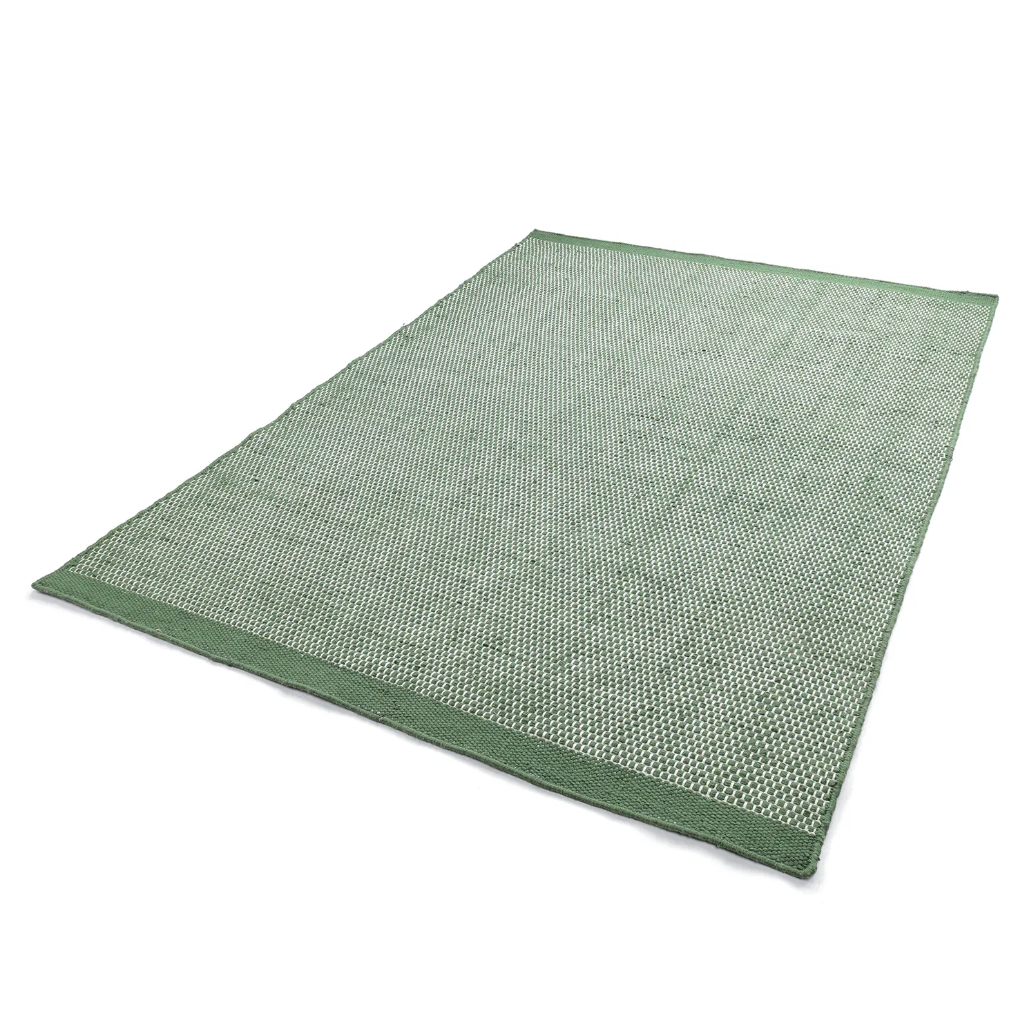 Teppich für innen und außen - Coastal Wool Look (grün/weiß)