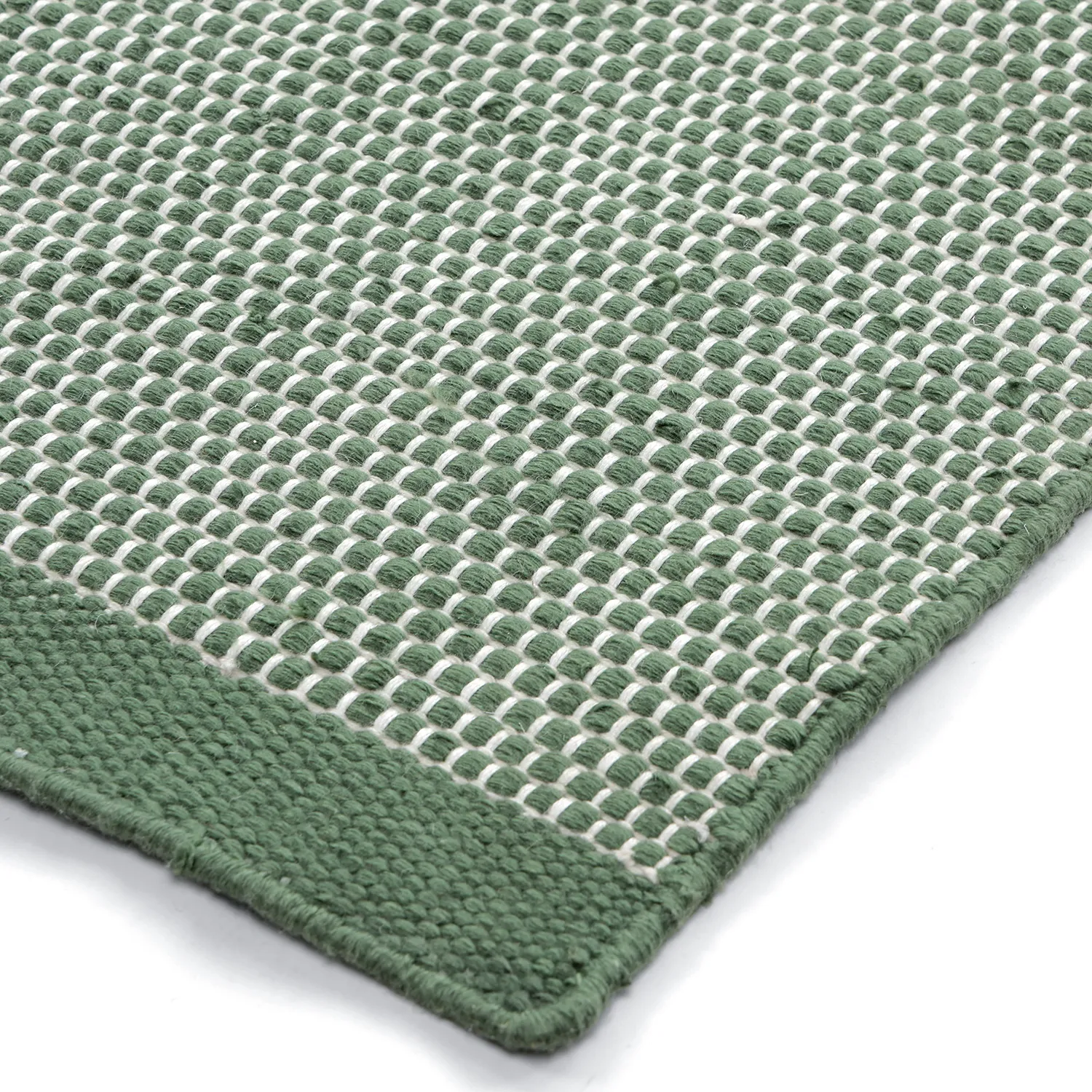 Teppich für innen und außen - Coastal Wool Look (grün/weiß)