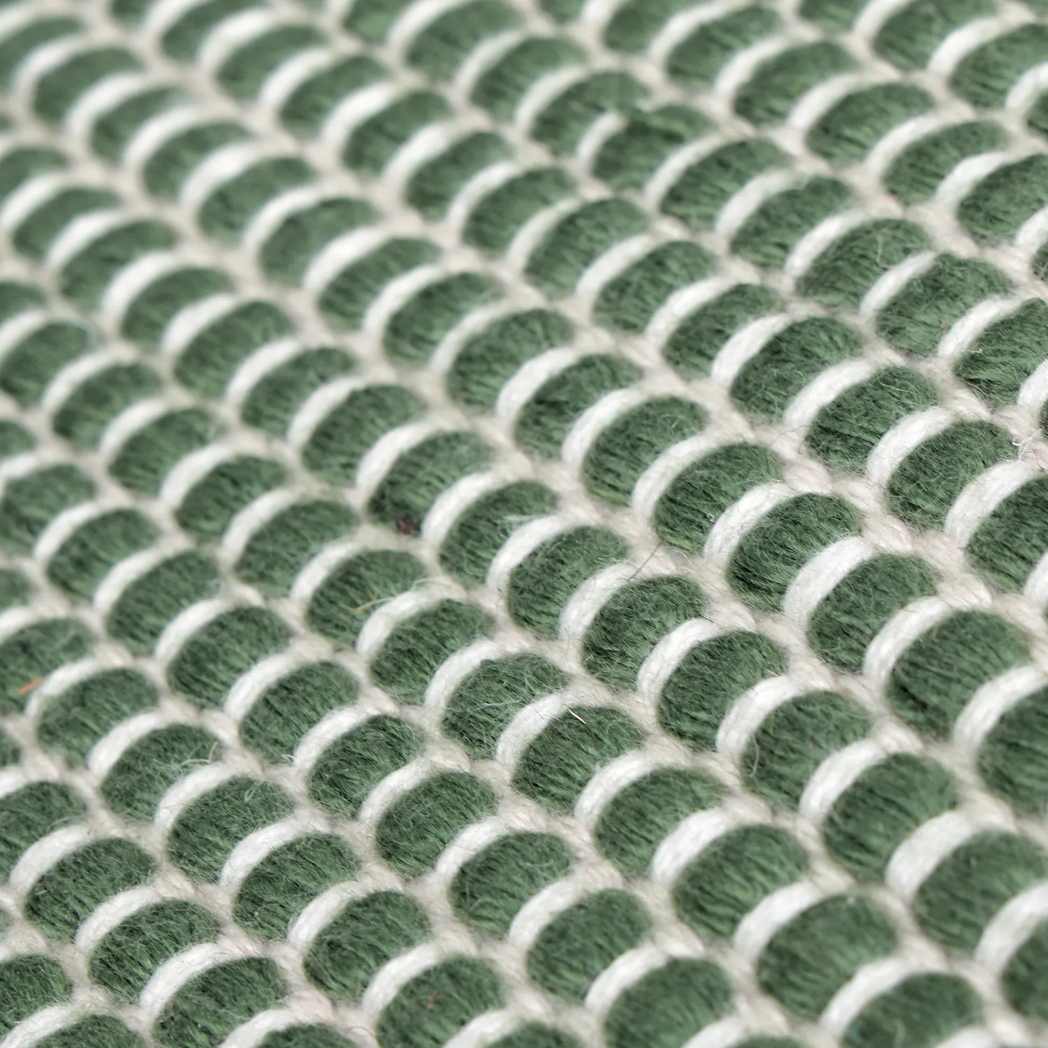 Teppich für innen und außen - Coastal Wool Look (grün/weiß)