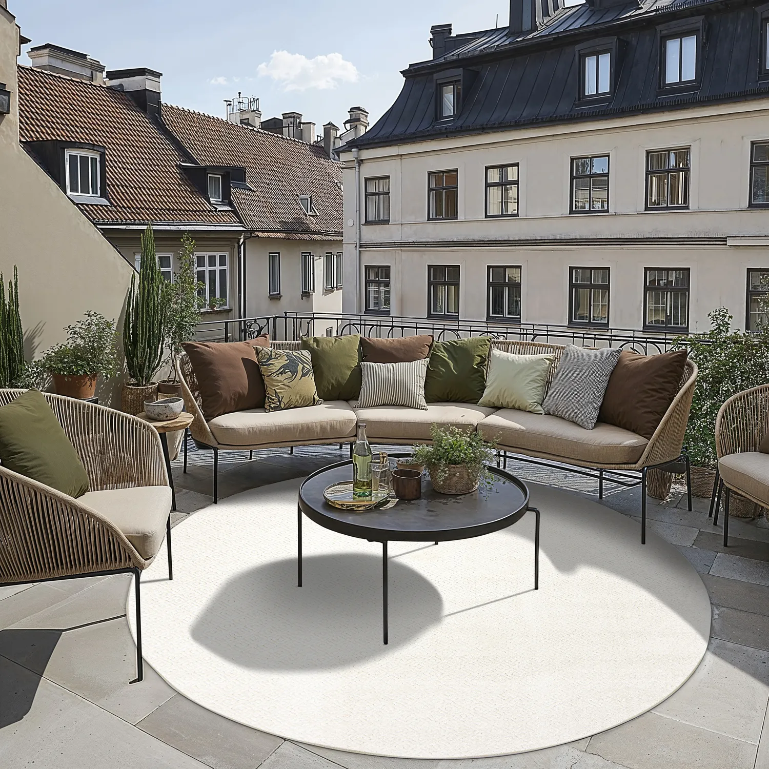 Runde Teppiche - Indoor/Outdoor Baldwin (cream)