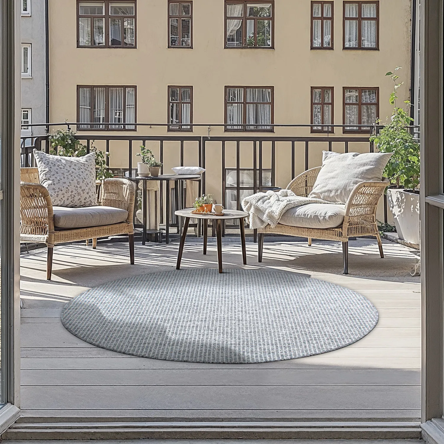 Rund Teppich - Bergen (grau)