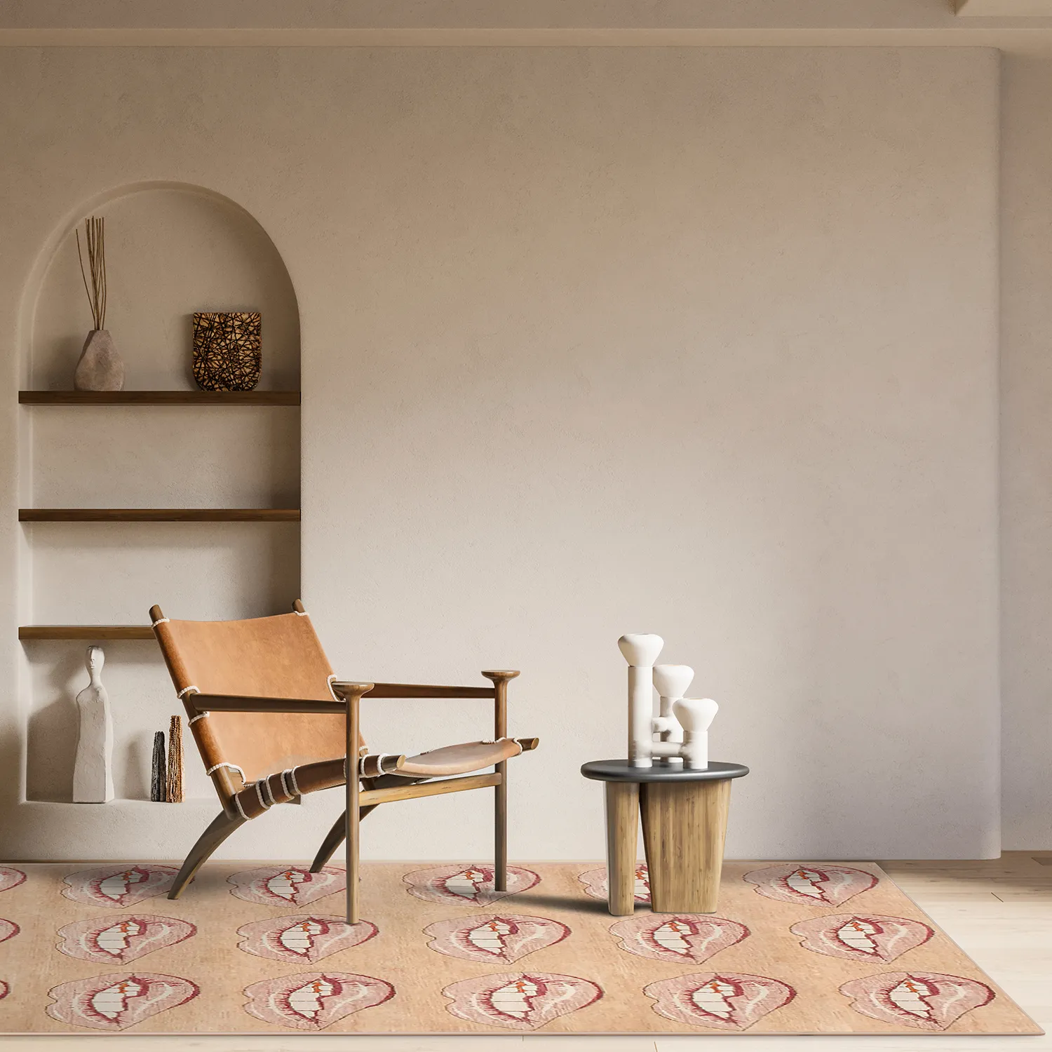 Wilton-Teppich - Avery (beige/rosa)