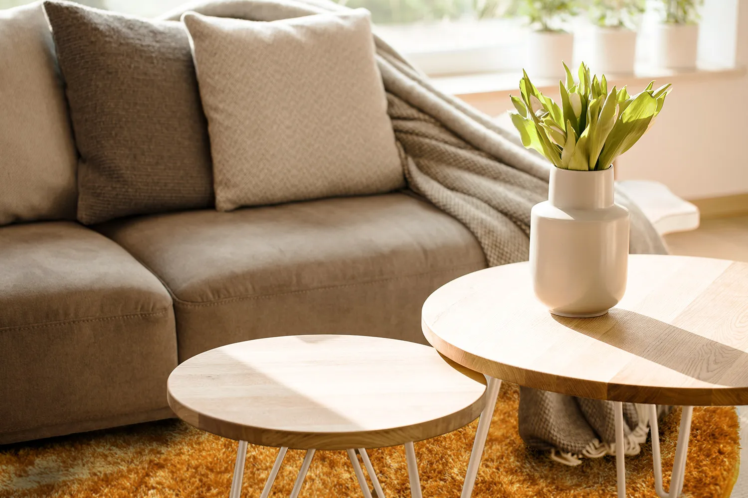 Runde Teppiche - Cosy (ocher)