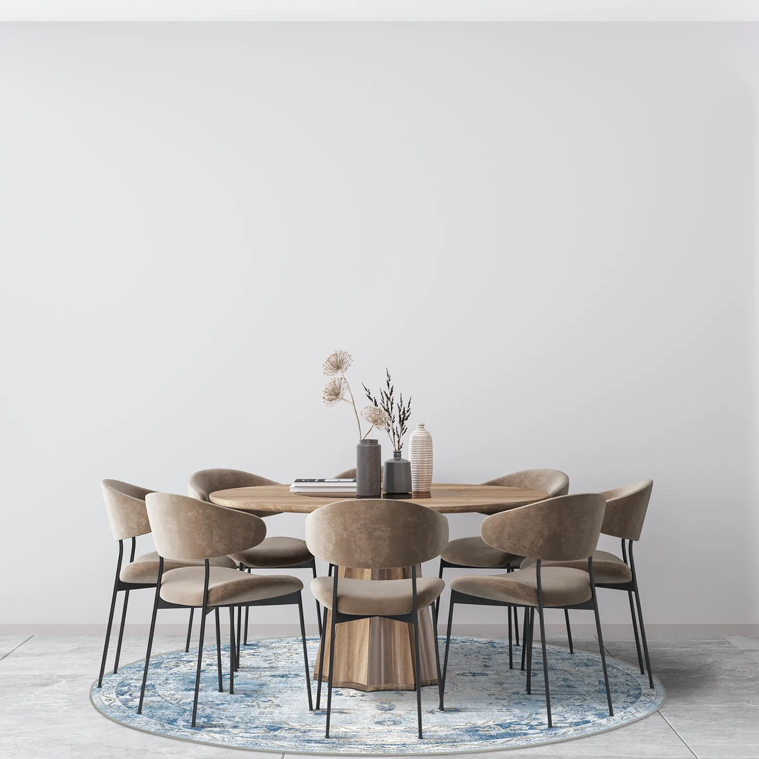 Runde Teppiche - Gombalia (hellblau)