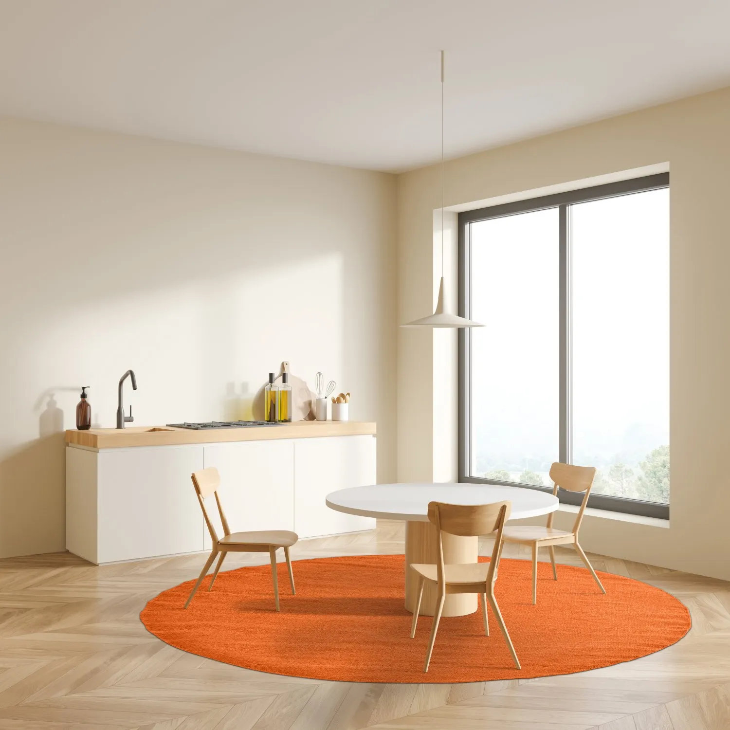 Runde Teppiche - Hamilton (Orange Peel)