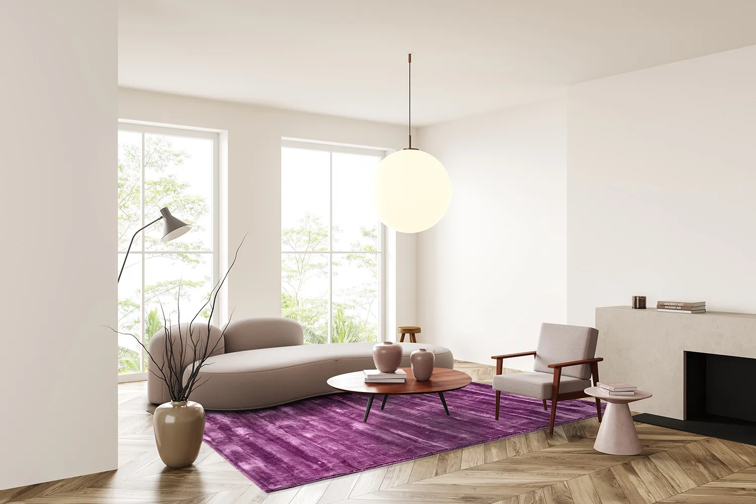 Viskose-teppich - Jodhpur Special Luxury Edition (lila)
