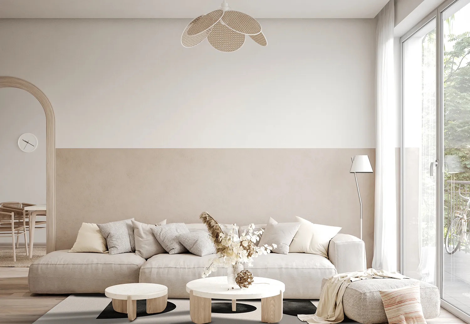 Wilton-Teppich - Valence (beige/schwarz)