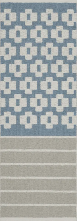 Kunststoffteppiche - Der Horred-Teppich Iris (blau)
