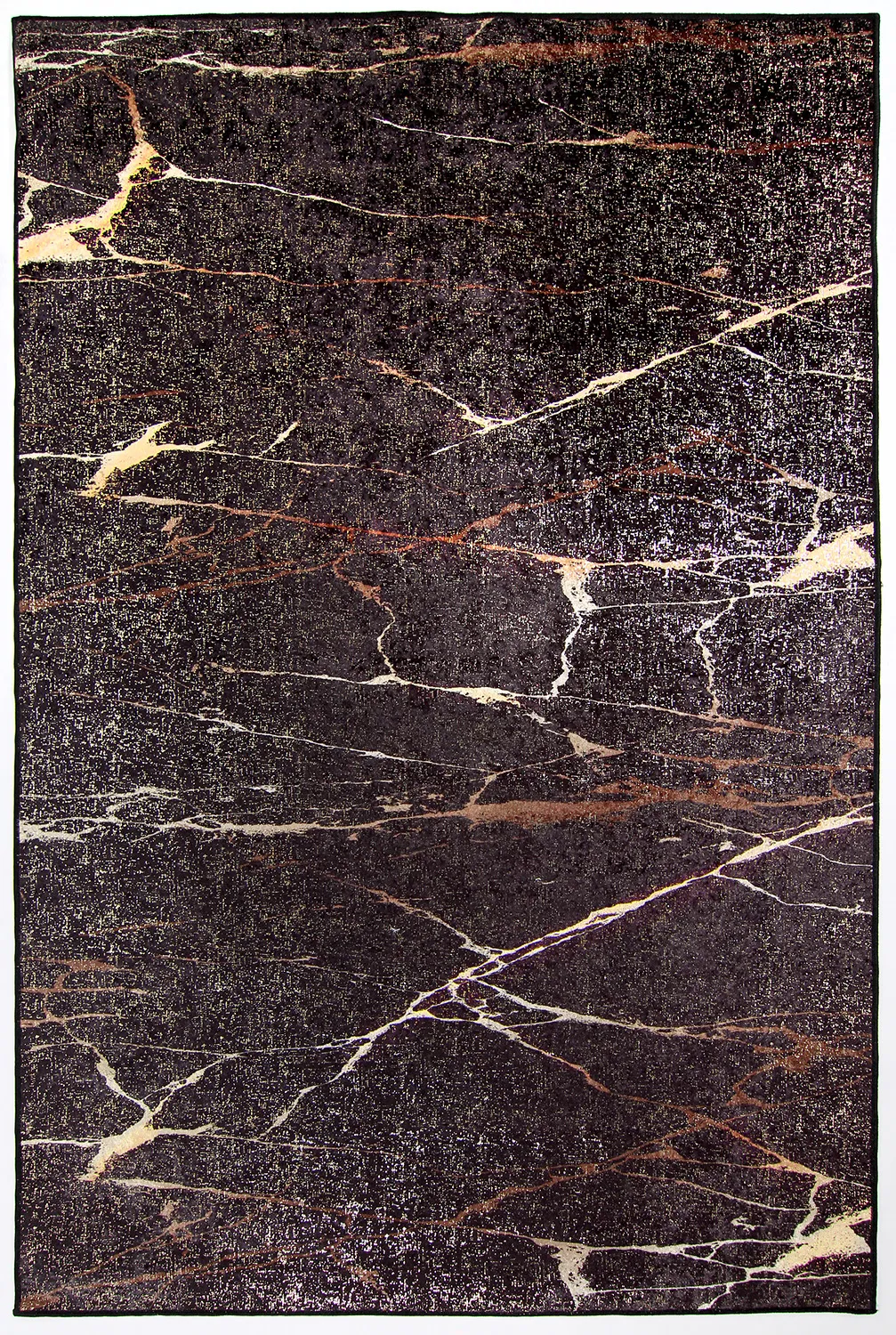 Wilton-Teppich - Nara (schwarz/gold)
