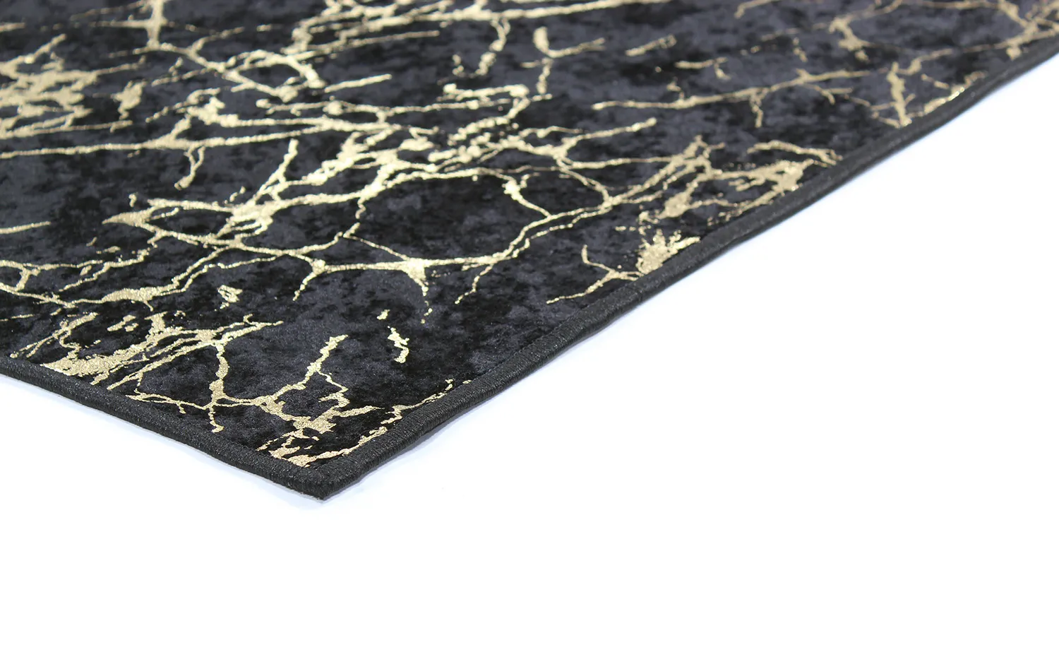 Wilton-Teppich - Alden (schwarz/gold)