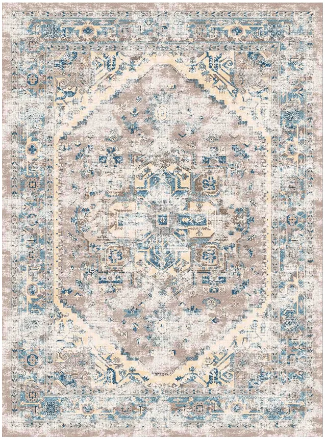 Wilton-Teppich - Javis (blau/bunt)