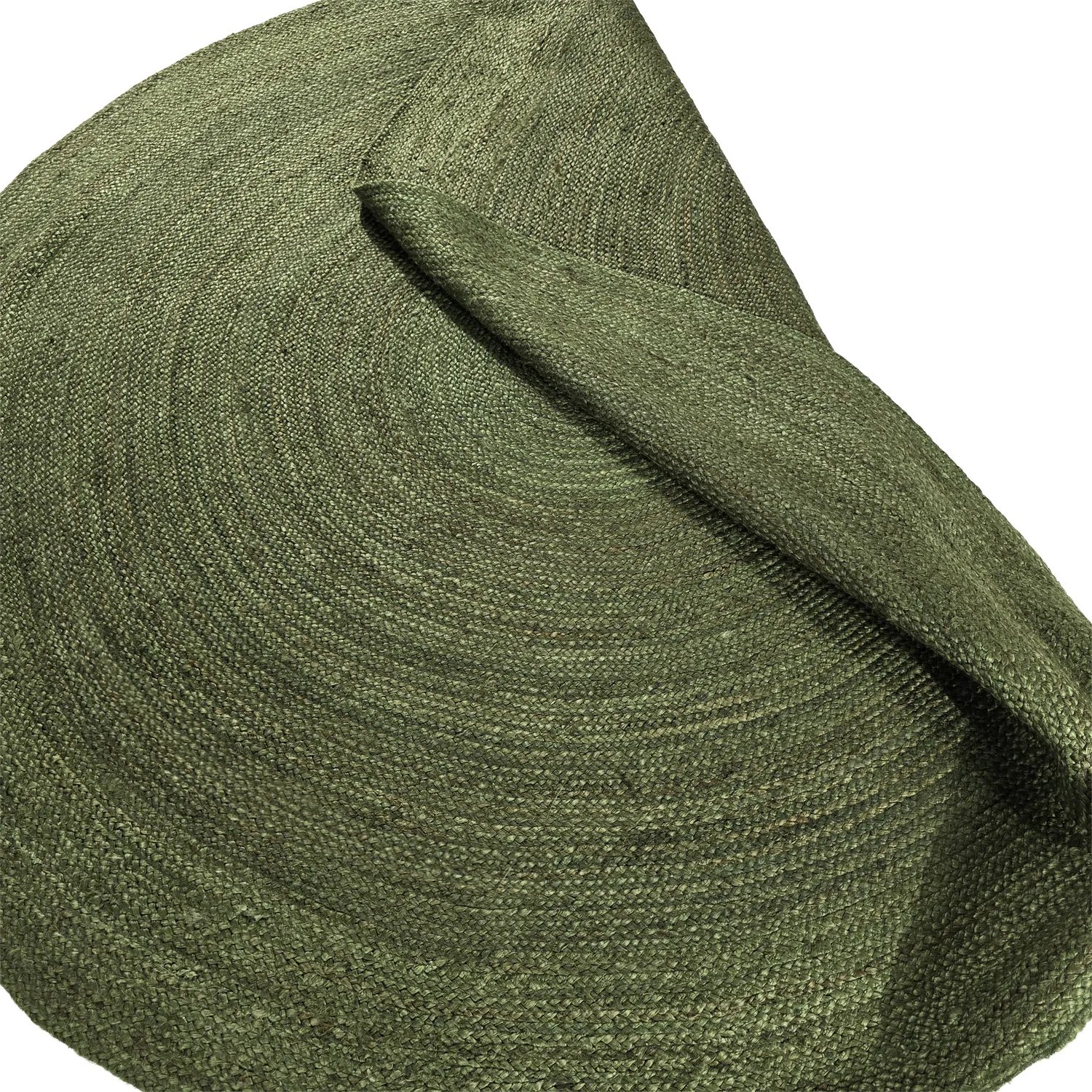 Runder Juteteppich - Amasia (militärgrün)