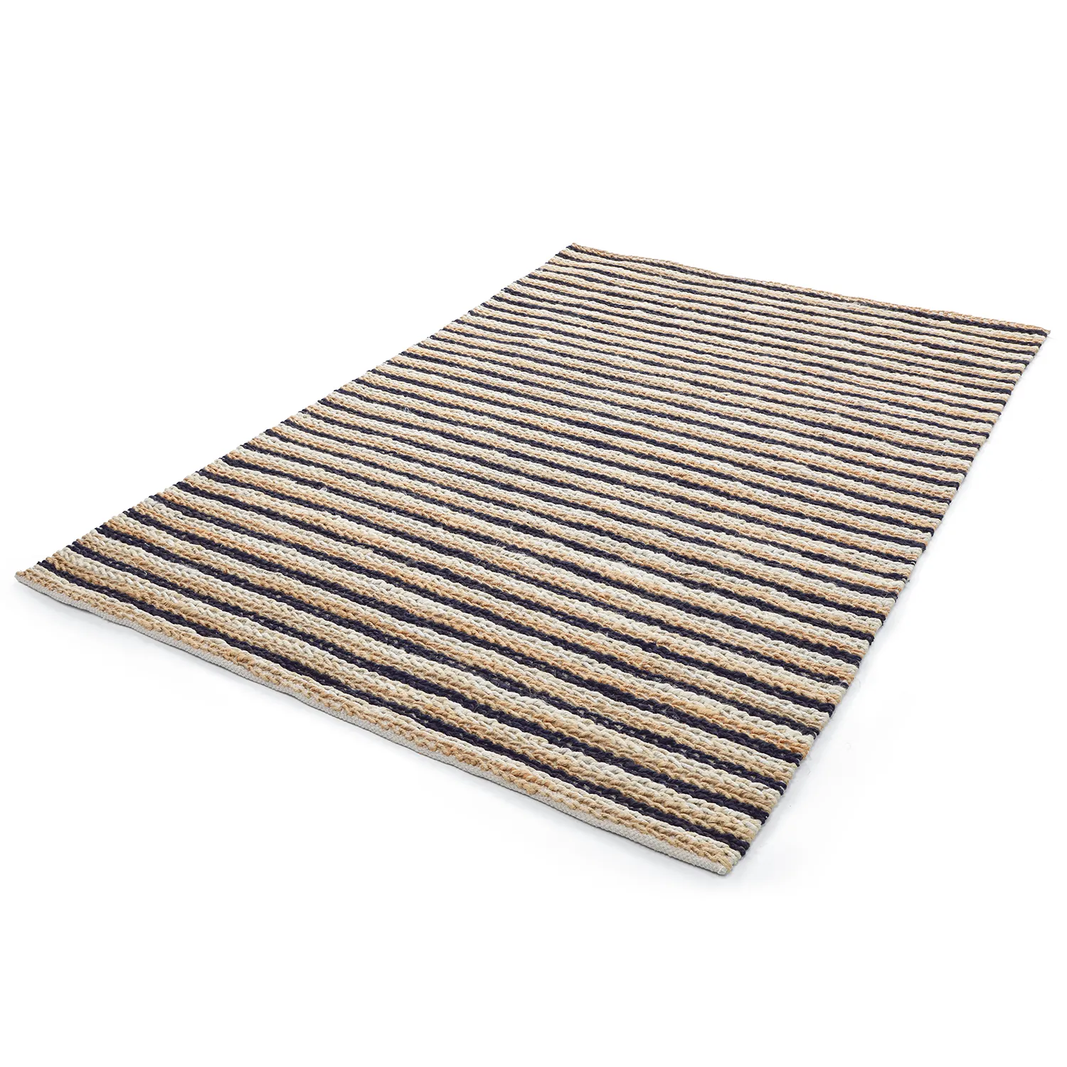 Juteteppich - Howrah Braided Jute (natur/weiß/schwarz)