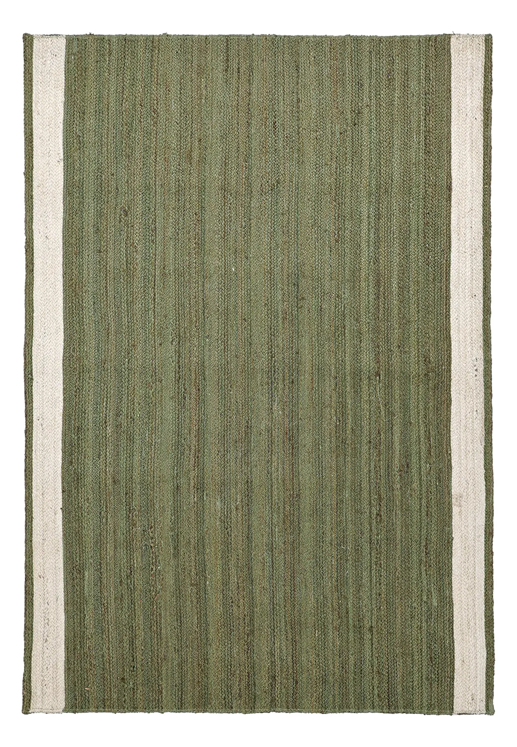 Juteteppich - Senaki (militärgrün/weiß)