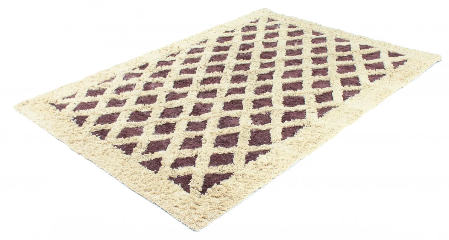 Wollteppich - Kara (braun/offwhite)