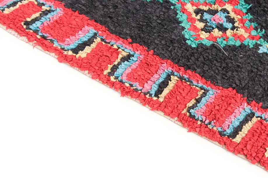 Marokkanische Berber Teppich Boucherouite 300 x 120 cm